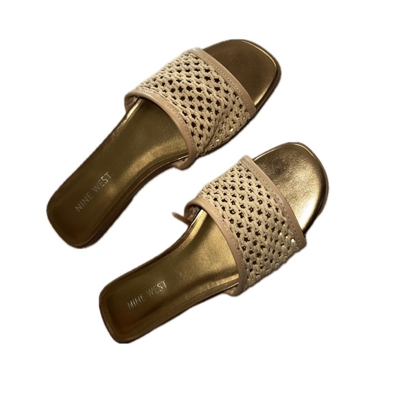 Nine West Golden Woven Flats - Picture 3 of 3